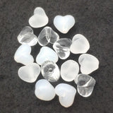 Clear/Frosted Heart Beads 280pcs DIY Jewelry Findings