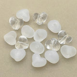 Clear/Frosted Heart Beads 280pcs DIY Jewelry Findings