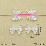 850pcs Clear Magic Bows Beads for DIY Earrings/Necklace