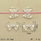 Clear Acrylic Bows Beads for DIY Jewelry Making