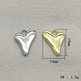Heart Charm Pendant for DIY Necklace/Earrings, 100pcs