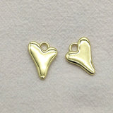 Heart Charm Pendant for DIY Necklace/Earrings, 100pcs