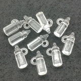 300pcs Clear Acrylic Bottle Shape Beads DIY Jewelry Findings