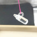 300pcs Clear Acrylic Bottle Shape Beads DIY Jewelry Findings