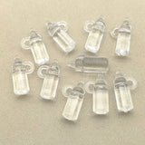 300pcs Clear Acrylic Bottle Shape Beads DIY Jewelry Findings