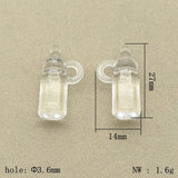 300pcs Clear Acrylic Bottle Shape Beads DIY Jewelry Findings