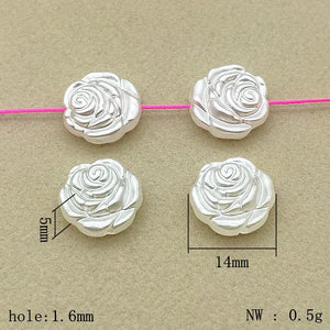 Arrival! 14x5mm 950pcs Pearls Flower Beads For Necklace DIY Parts
