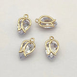 CZ Flower Pendants for DIY Jewelry