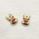 100pcs Christmas Reindeer Charm Pendants DIY Jewelry Findings