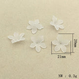 1500pcs Clear Leaf Frosted Beads Jewelry DIY Parts
