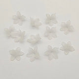 1500pcs Clear Leaf Frosted Beads Jewelry DIY Parts