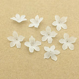 1500pcs Clear Leaf Frosted Beads Jewelry DIY Parts