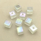 15mm 100pcs Luminous Cube Beads Hair Clips DIY