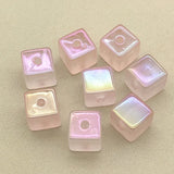 15mm 100pcs Luminous Cube Beads Hair Clips DIY