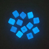 15mm 100pcs Luminous Cube Beads Hair Clips DIY
