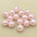 15mm 100pcs UV Aurora Polka Dot Round Beads Jewelry Earrings DIY Parts