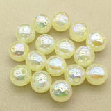 15mm 100pcs UV Aurora Polka Dot Round Beads Jewelry Earrings DIY Parts