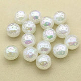 15mm 100pcs UV Aurora Polka Dot Round Beads Jewelry Earrings DIY Parts