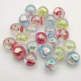 100pcs UV Aurora Round Beads DIY Jewelry Findings