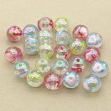 100pcs UV Aurora Round Beads DIY Jewelry Findings