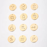 15mm Zodiac Charms Stainless Steel DIY Charms 12 Constellations Pendant