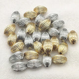 Arrival! Brass Pendant Stripe Oval Beads 100pcs