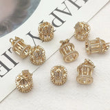 30pcs CZ Birdcage Charm Necklace Earrings DIY Jewelry Findings
