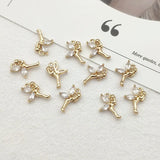 Cubic Zirconia Copper Charm 50pcs - Necklace Earring DIY Parts