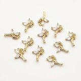 Cubic Zirconia Copper Charm 50pcs - Necklace Earring DIY Parts