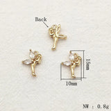 Cubic Zirconia Copper Charm 50pcs - Necklace Earring DIY Parts