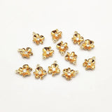 CZ Flower Charm 15x12mm 100pcs for Earring DIY Parts