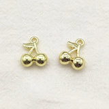 Cherry Shape Charm 15x12mm 100pcs Zinc Alloy Necklace Earring DIY Jewelry