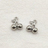Cherry Shape Charm 15x12mm 100pcs Zinc Alloy Necklace Earring DIY Jewelry