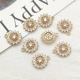50pcs CZ Pendants Copper Charm DIY Necklace Earrings Findings