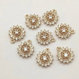 50pcs CZ Pendants Copper Charm DIY Necklace Earrings Findings