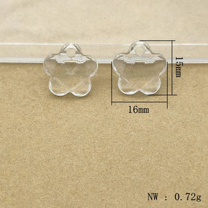 650pcs Clear Acrylic Flower Beads for Necklace/Earring DIY