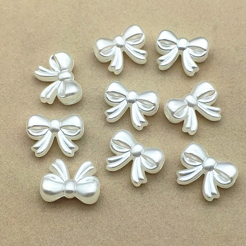 500pcs Pearls Bows Beads For Necklace/Earrings DIY Parts
