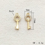 Arrival! 15x6mm 30pcs 18kgp Copper CZ Charm for Jewelry Making
