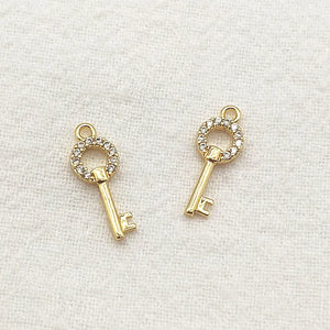 Arrival! 15x6mm 30pcs 18kgp Copper CZ Charm for Jewelry Making