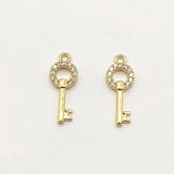 Arrival! 15x6mm 30pcs 18kgp Copper CZ Charm for Jewelry Making