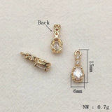 CZ Pendants Oval Charm 50pcs DIY Jewelry Findings