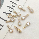 CZ Pendants Oval Charm 50pcs DIY Jewelry Findings