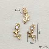 CZ Flower Charm 100pcs For Necklace Earrings DIY