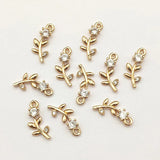 CZ Flower Charm 100pcs For Necklace Earrings DIY