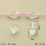 Clear Oval Acrylic Beads for Jewelry Making