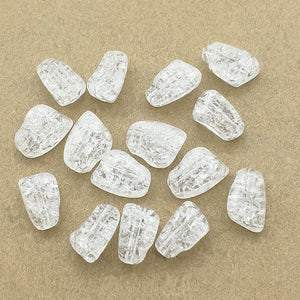 550pcs Clear Irregular Crack Beads Jewelry Findings DIY Parts
