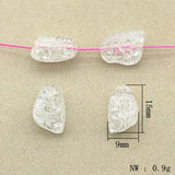 550pcs Clear Irregular Crack Beads Jewelry Findings DIY Parts