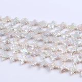 Keshi Pearl Beads 16-17mm Jigsaw Puzzle Shape Natural Pearl Strand
