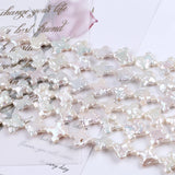 Keshi Pearl Beads 16-17mm Jigsaw Puzzle Shape Natural Pearl Strand