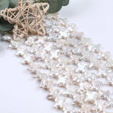Keshi Pearl Beads 16-17mm Jigsaw Puzzle Shape Natural Pearl Strand